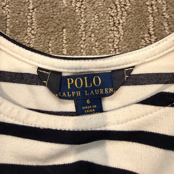 Polo Ralph Lauren Striped Girls Dress Size 6 - Picture 4 of 6